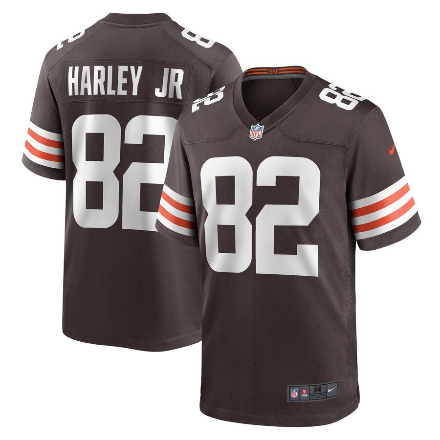 Men Cleveland Browns #82 Mike Harley Jr. Nike Brown Game Player NFL Jersey